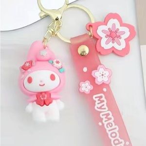 Pink Sanrio My Melody keychain bag charm